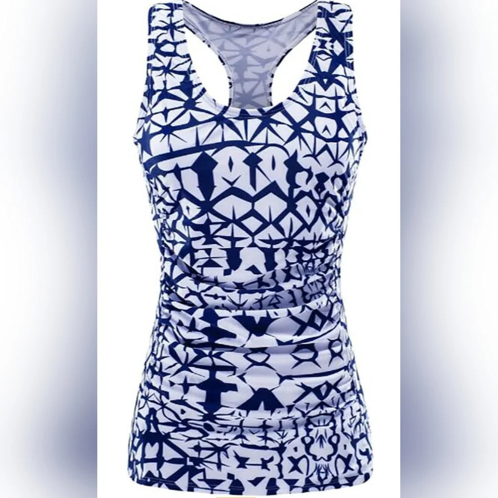 2 Piece Tye-Dye Print Swindress with Panty and Tankini.  NWOT - Picture 3 of 13